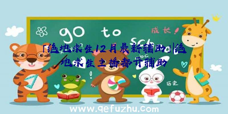 「绝地求生12月最新辅助」|绝地求生主播都开辅助